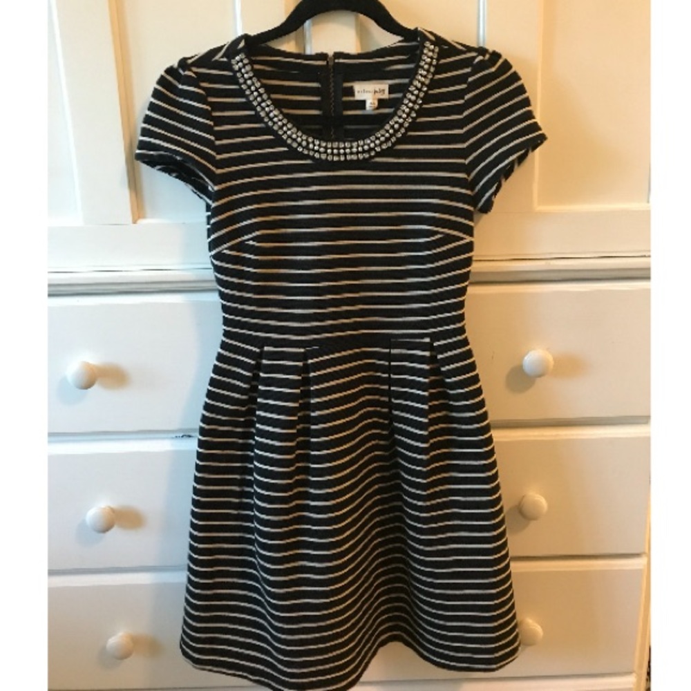 Black and White Striped Dress